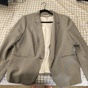 H&M Checkered Loose Fit Blazer and Suit Pants